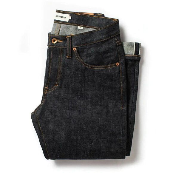 NWT Taylor Stitch The Slim Jean in Natural Indigo Selvage Sz 28 Button Fly Blue - Picture 2 of 12